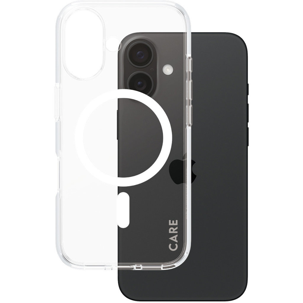 CARE by PanzerGlass CARE by PanzerGlass Flagship Case Transparent Urban Combat w. White MagSafe iPhone 16