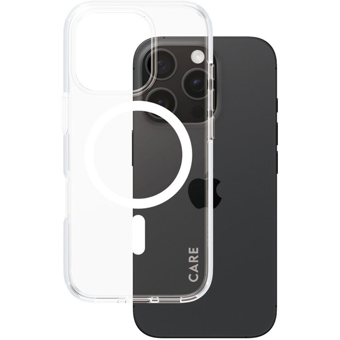 CARE by PanzerGlass CARE by PanzerGlass Flagship Case Transparent Urban Combat w. White MagSafe iPhone 16 Pro