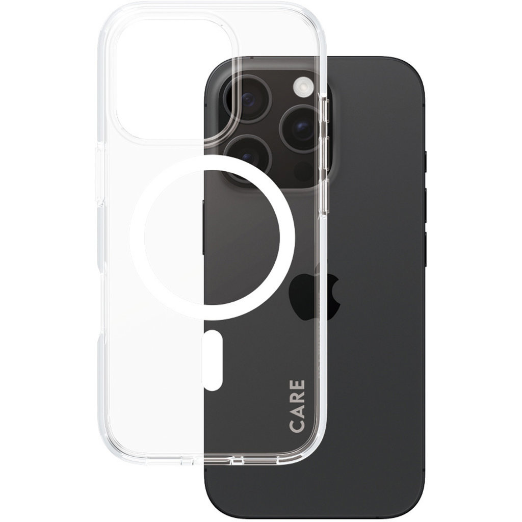 CARE by PanzerGlass PanzerGlass Urban Combat Case voor iPhone 16 Pro - MagSafe Transparant