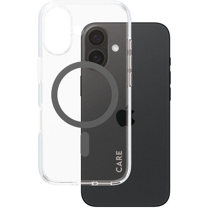 CARE by PanzerGlass CARE by PanzerGlass Flagship Case Transparent Urban Combat w. Black MagSafe iPhone 16