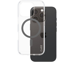 CARE by PanzerGlass PanzerGlass Urban Combat MagSafe Case voor iPhone 16 Pro - Transparant/Zwart