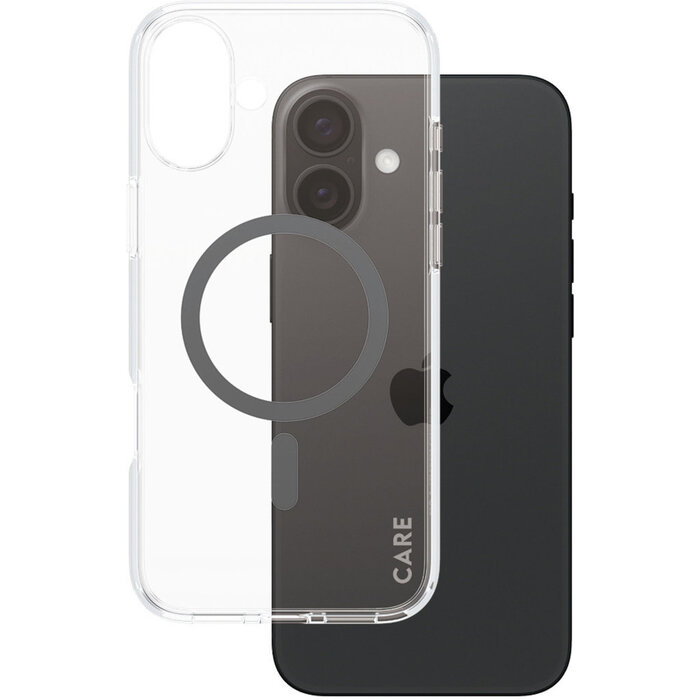 CARE by PanzerGlass CARE by PanzerGlass Flagship Case Transparent Urban Combat w. Black MagSafe iPhone 16 Plus