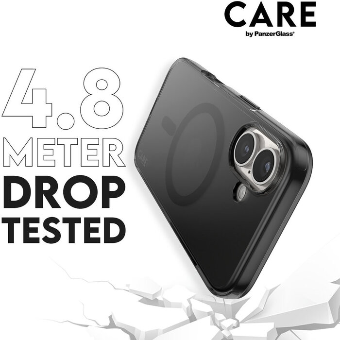 CARE by PanzerGlass PanzerGlass Urban Combat MagSafe Case iPhone 16 - Smokey Black