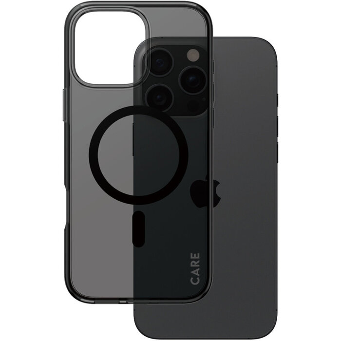 CARE by PanzerGlass PanzerGlass CARE MagSafe Case voor iPhone 16 Pro Max - Smokey Black