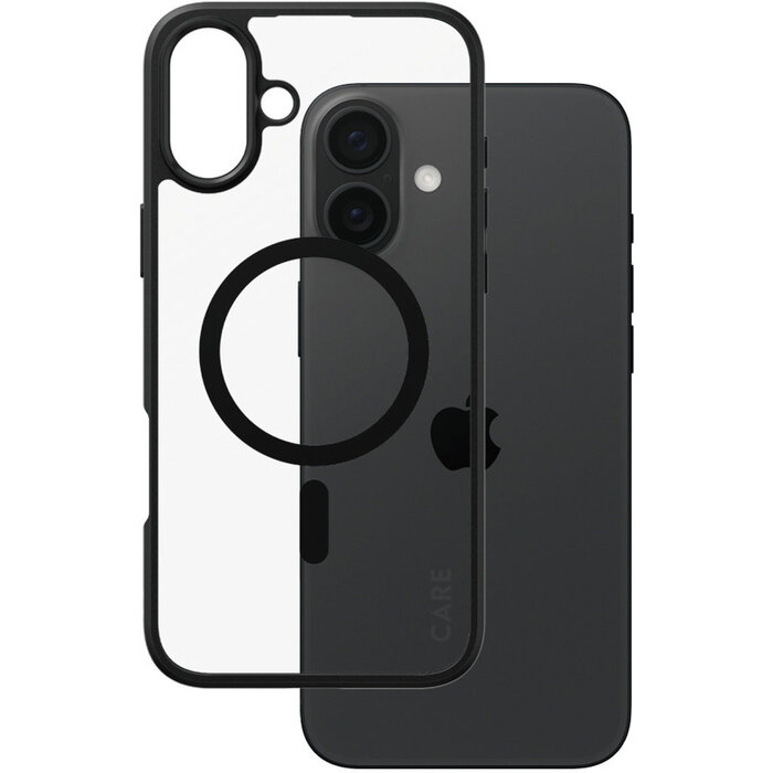 CARE by PanzerGlass CARE by PanzerGlass Flagship Case Transparent Urban Combat w. Black Frame & MagSafe iPhone 16 Plus