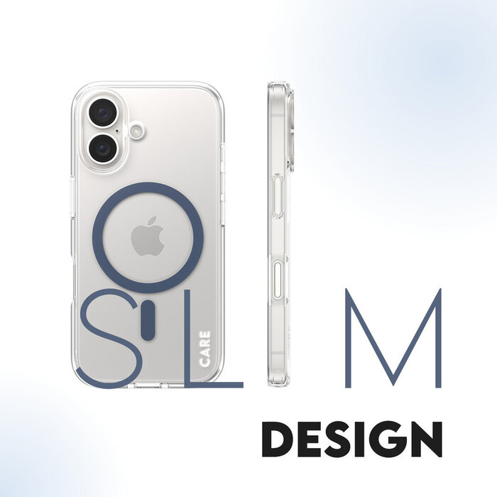 CARE by PanzerGlass CARE by PanzerGlass Flagship Case Transparent Urban Combat w. Blue MagSafe iPhone 16