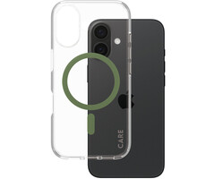 CARE by PanzerGlass CARE by PanzerGlass Flagship Case Transparent Urban Combat w. Green MagSafe iPhone 16