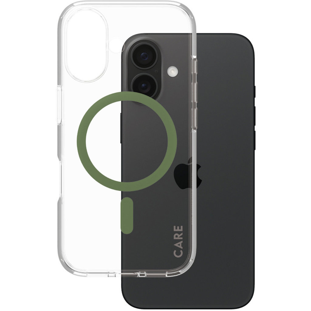 CARE by PanzerGlass PanzerGlass Urban Combat Case voor iPhone 16 - Transparant met MagSafe