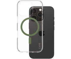 CARE by PanzerGlass CARE by PanzerGlass Flagship Case Transparent Urban Combat w. Green MagSafe iPhone 16 Pro