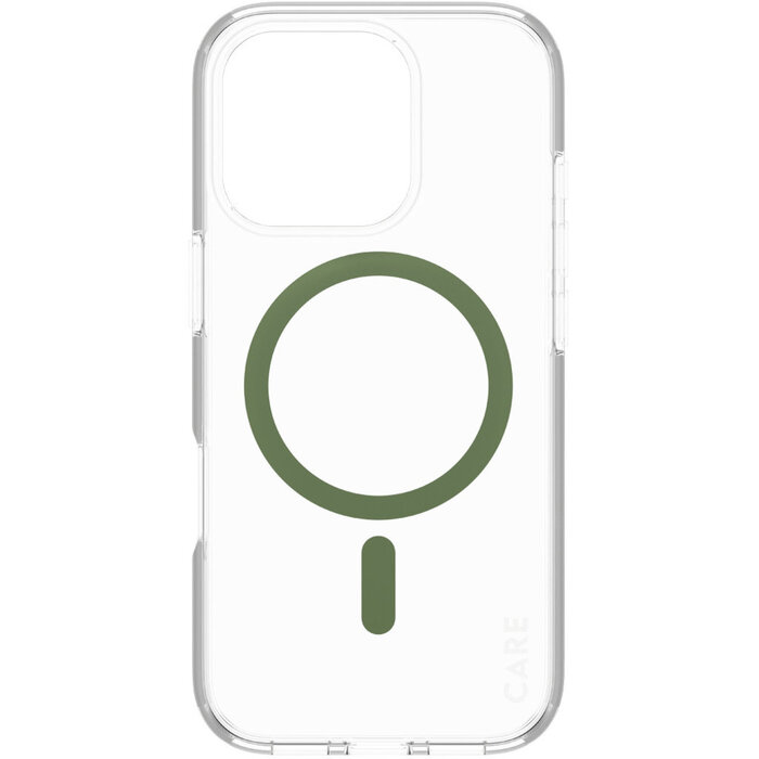 CARE by PanzerGlass CARE by PanzerGlass Flagship Case Transparent Urban Combat w. Green MagSafe iPhone 16 Pro