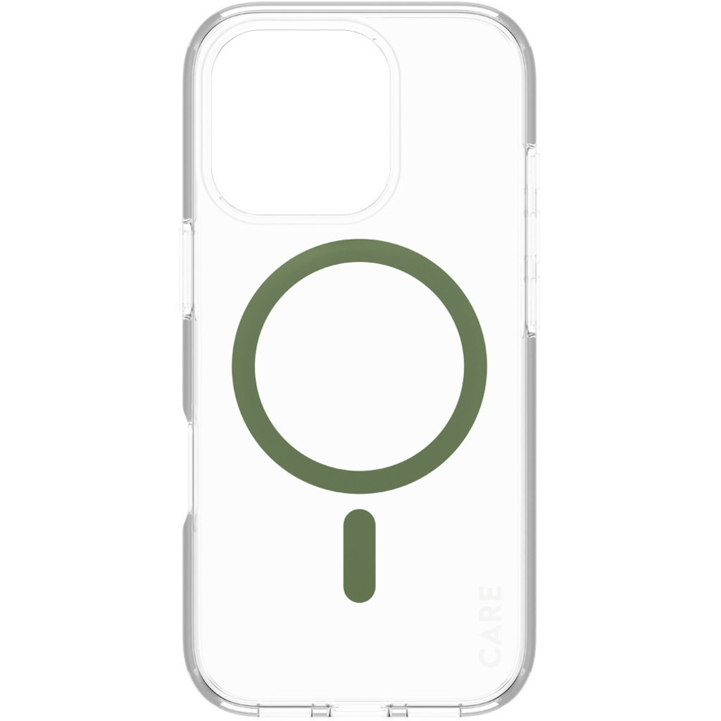 CARE by PanzerGlass CARE by PanzerGlass Flagship Case Transparent Urban Combat w. Green MagSafe iPhone 16 Pro