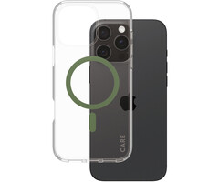 CARE by PanzerGlass PanzerGlass Urban Combat MagSafe Case voor iPhone 16 Pro Max - Transparant/Groen