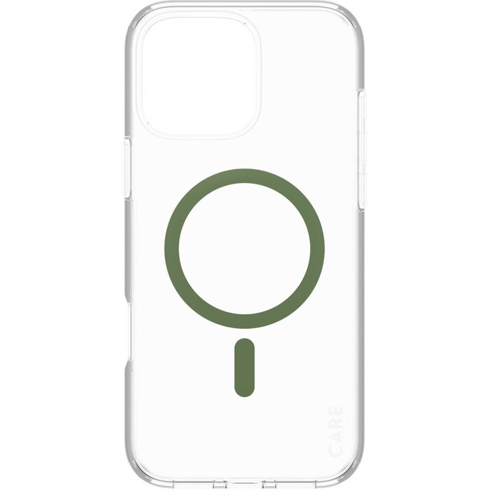 CARE by PanzerGlass PanzerGlass Urban Combat MagSafe Case voor iPhone 16 Pro Max - Transparant/Groen