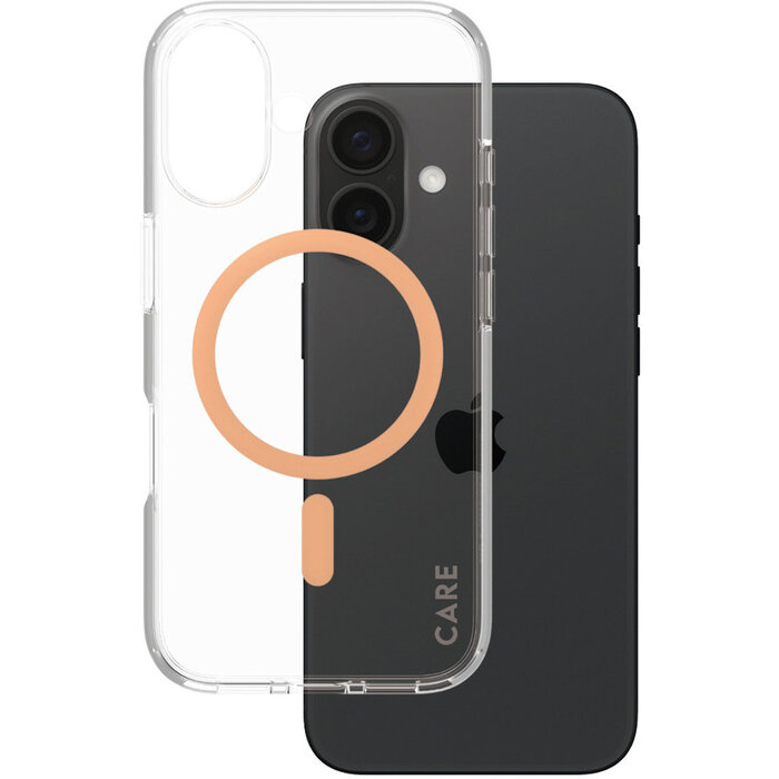 CARE by PanzerGlass PanzerGlass Urban Combat Case voor iPhone 16 met MagSafe - Transparant