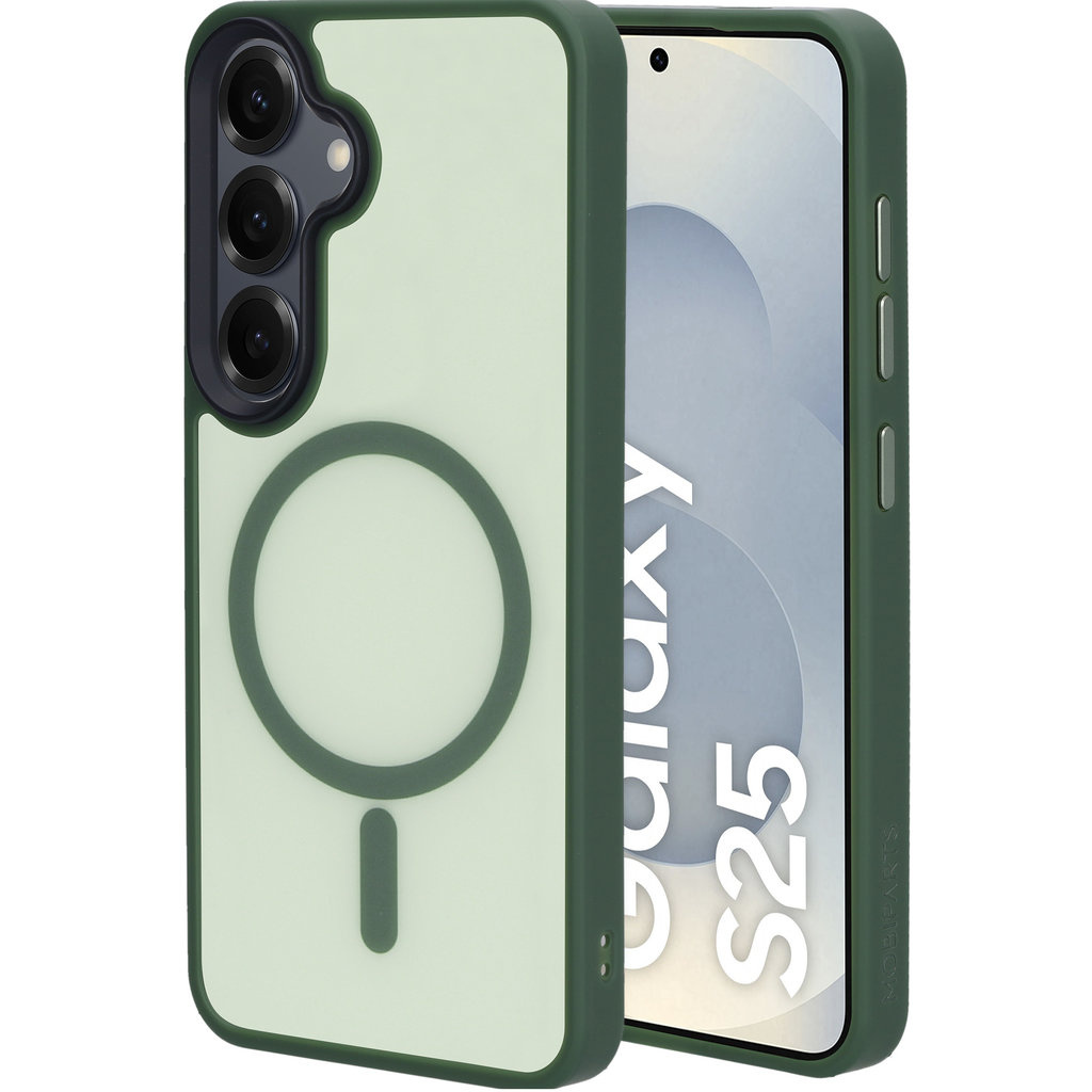 Mobiparts Mobiparts MagSafe Hardcover voor Samsung Galaxy S25 - Satin Green