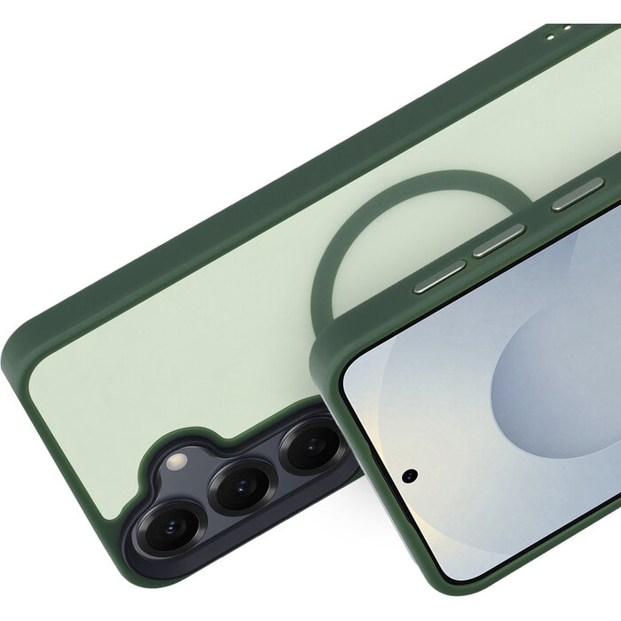 Mobiparts Mobiparts MagSafe Hardcover voor Samsung Galaxy S25 - Satin Green