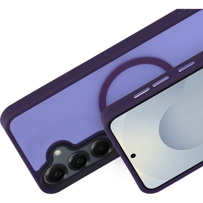 Mobiparts Mobiparts MagSafe Hardcover voor Samsung Galaxy S25 - Satin Purple