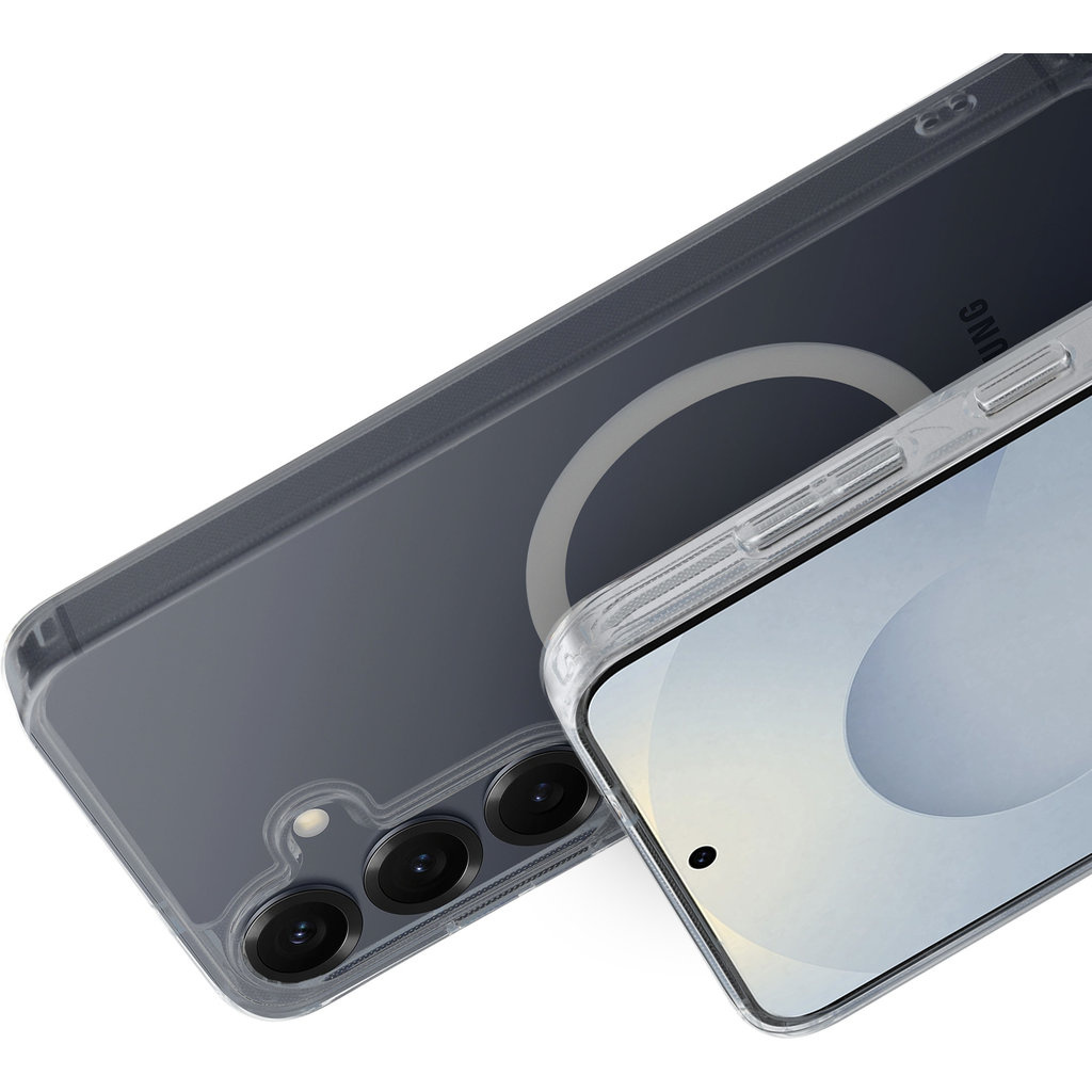 Mobiparts Mobiparts MagSafe Hardcover voor Samsung Galaxy S25 - Transparant
