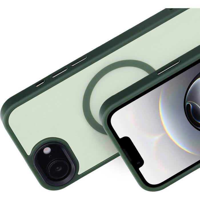 Mobiparts Mobiparts MagSafe Hardcover voor iPhone 17e/16e - Satijn Groen