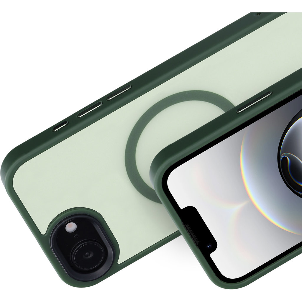 Mobiparts Mobiparts MagSafe Hardcover voor iPhone 17e/16e - Satijn Groen