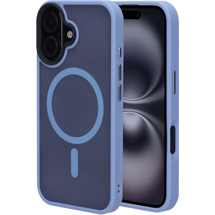 Mobiparts Mobiparts Hardcover voor iPhone 16 - Satin Light Blue (MagSafe)