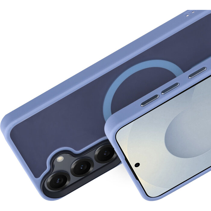 Mobiparts Mobiparts MagSafe Hardcover voor Samsung Galaxy S25 - Satin Light Blue