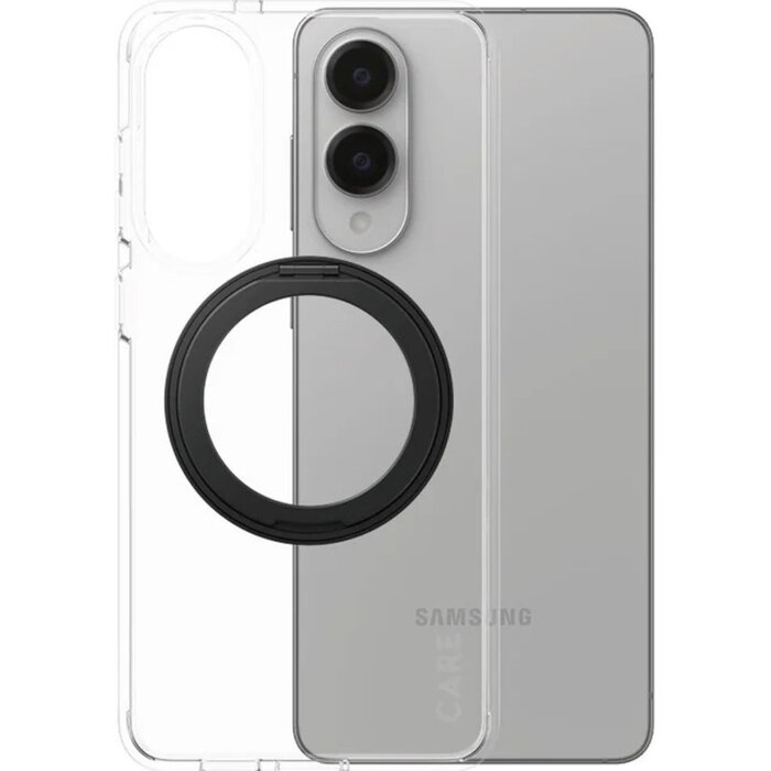 CARE by PanzerGlass CARE by PanzerGlass Feature Case Transparent w. Black Kickstand & QI Samsung S25 Edge