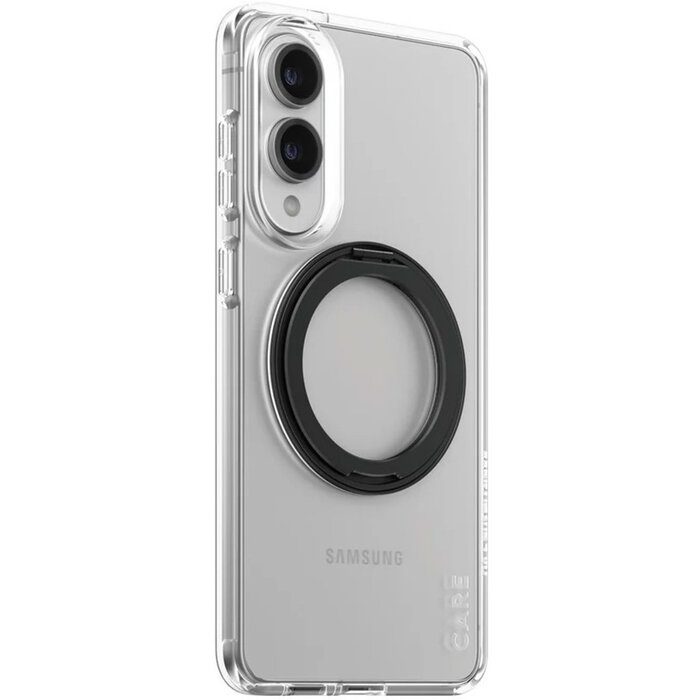 CARE by PanzerGlass CARE by PanzerGlass Feature Case Transparent w. Black Kickstand & QI Samsung S25 Edge