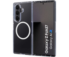 Mobiparts Mobiparts MagSafe Hardcover voor Samsung Galaxy Z Fold 7 - Transparant