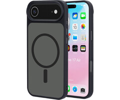 Mobiparts Mobiparts Hardcover voor iPhone - MagSafe Compatibel - Satijn Zwart