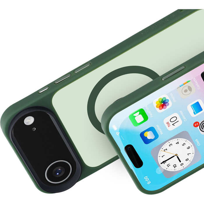 Mobiparts Mobiparts Hardcover voor iPhone Air - MagSafe Compatibel - Satijngroen