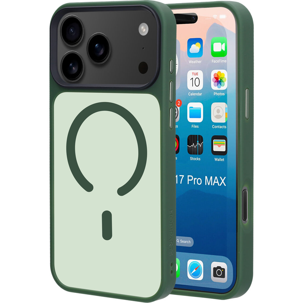 Mobiparts Mobiparts MagSafe Hardcover iPhone 17 Pro Max - Satijn Groen