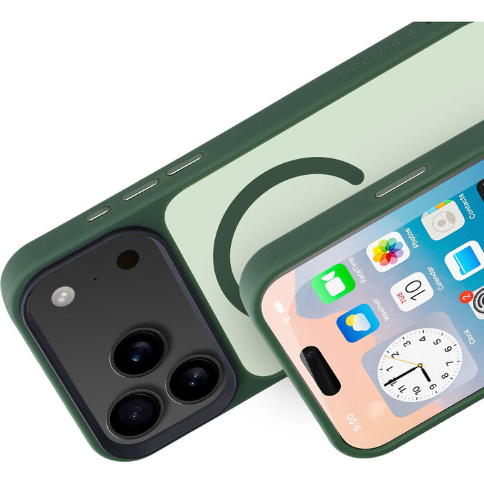 Mobiparts Mobiparts MagSafe Hardcover iPhone 17 Pro Max - Satijn Groen
