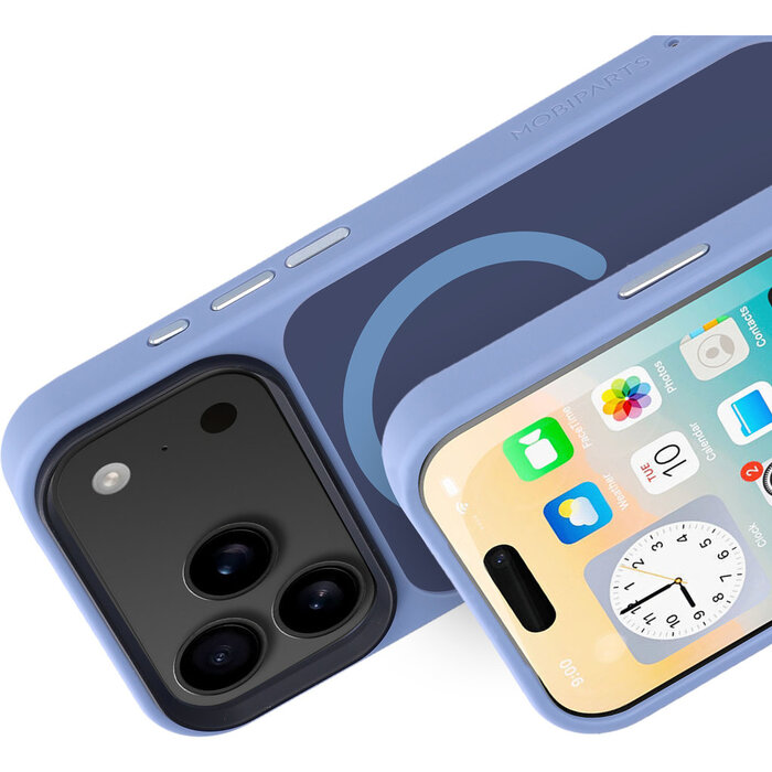 Mobiparts Mobiparts Hardcover Apple iPhone 17 Pro Satin Light Blue (Magsafe Compatible)