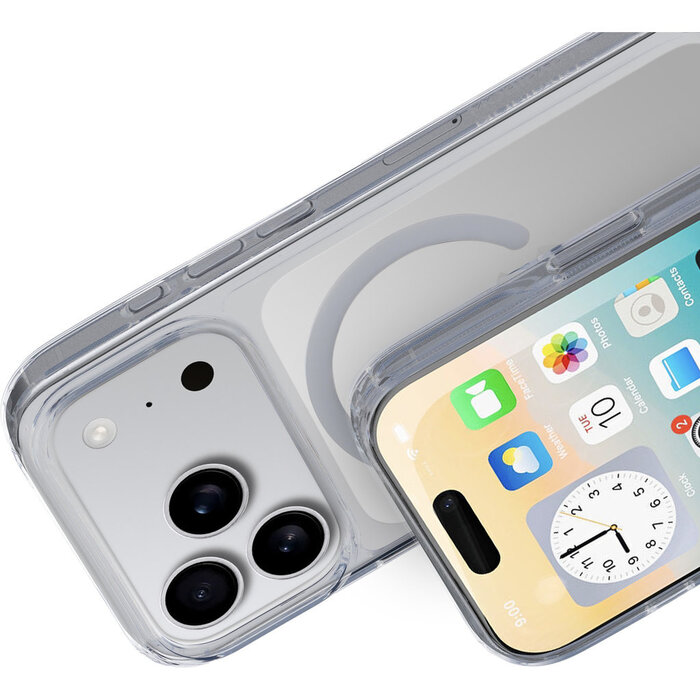 Mobiparts Mobiparts MagSafe Hardcover voor iPhone 17 Pro - Transparant