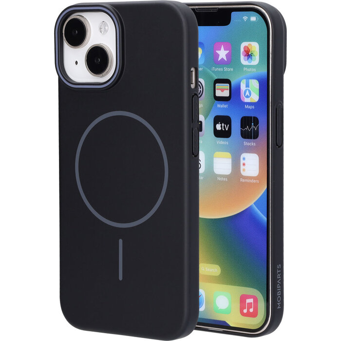Mobiparts Mobiparts Slim Line Case iPhone 15 - MagSafe Compatibel - Onyx Black