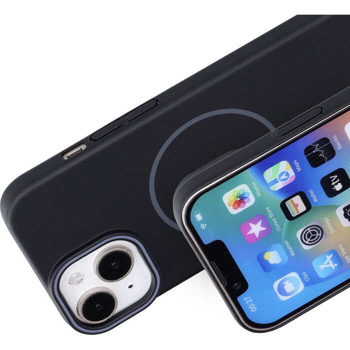 Mobiparts Mobiparts Slim Line Case iPhone 15 - MagSafe Compatibel - Onyx Black