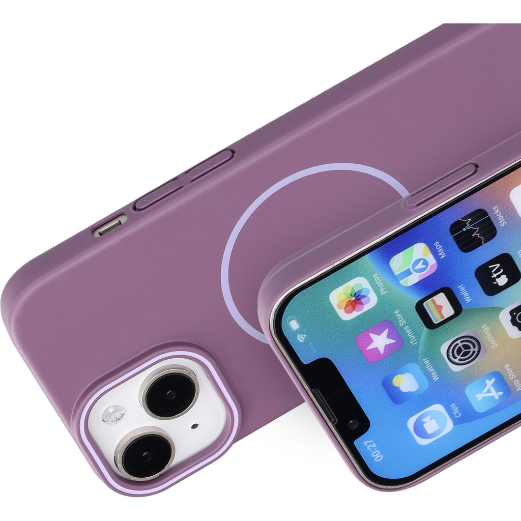 Mobiparts Mobiparts Slim Line Case iPhone 15 - MagSafe Compatibel - Imperial Purple