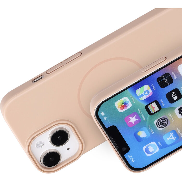 Mobiparts Mobiparts Slim Line Case Apple iPhone 15 (MagSafe Compatible) Dune Sand