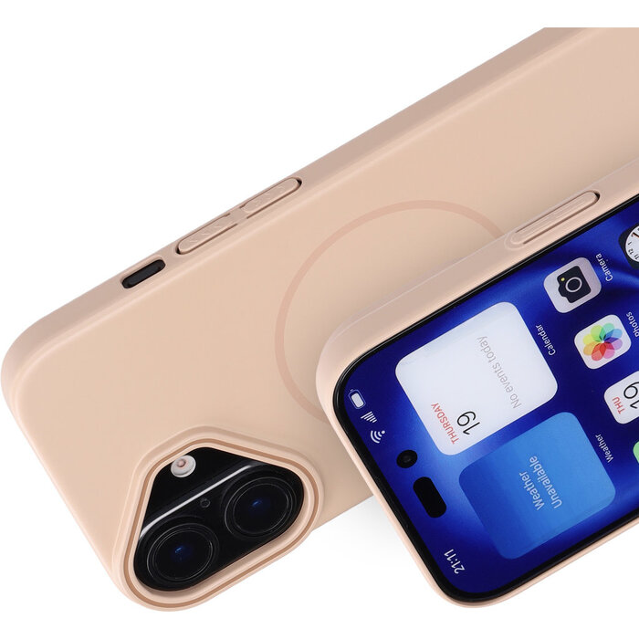 Mobiparts Mobiparts Slim Line Case voor iPhone 16 - MagSafe - Dune Sand