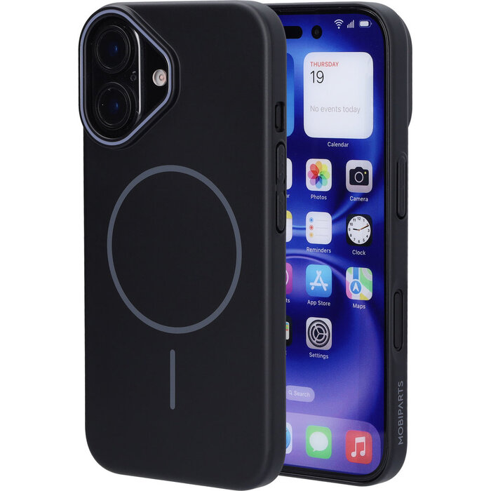 Mobiparts Mobiparts Slim Line Case voor iPhone 16 - MagSafe - Onyx Black