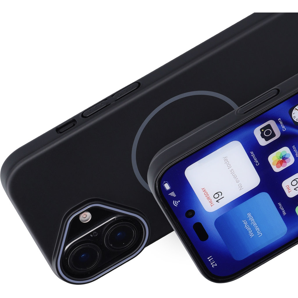 Mobiparts Mobiparts Slim Line Case voor iPhone 16 - MagSafe - Onyx Black