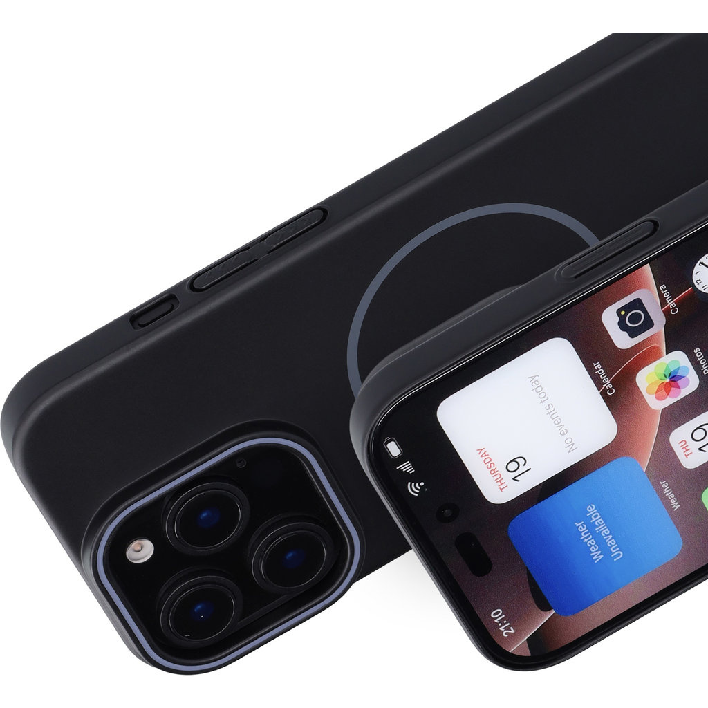 Mobiparts Mobiparts Slim Line Case voor iPhone 16 Pro - MagSafe - Onyx Black