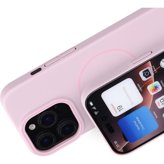Mobiparts Mobiparts Slim Line MagSafe Hoesje voor iPhone 16 Pro - Blush Pink