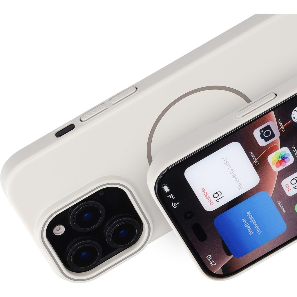 Mobiparts Mobiparts Slim Line Case iPhone 16 Pro - MagSafe - Off White