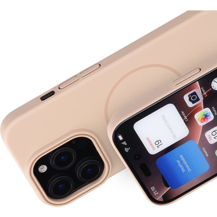 Mobiparts Mobiparts Slim Line Case voor iPhone 16 Pro - MagSafe - Dune Sand