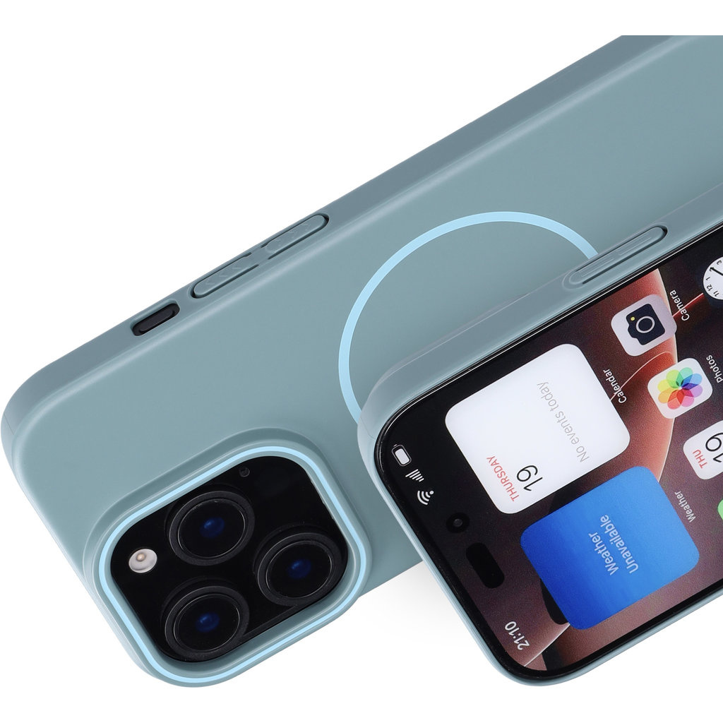 Mobiparts Mobiparts Slim Line Case iPhone 16 Pro - MagSafe - Sage Green