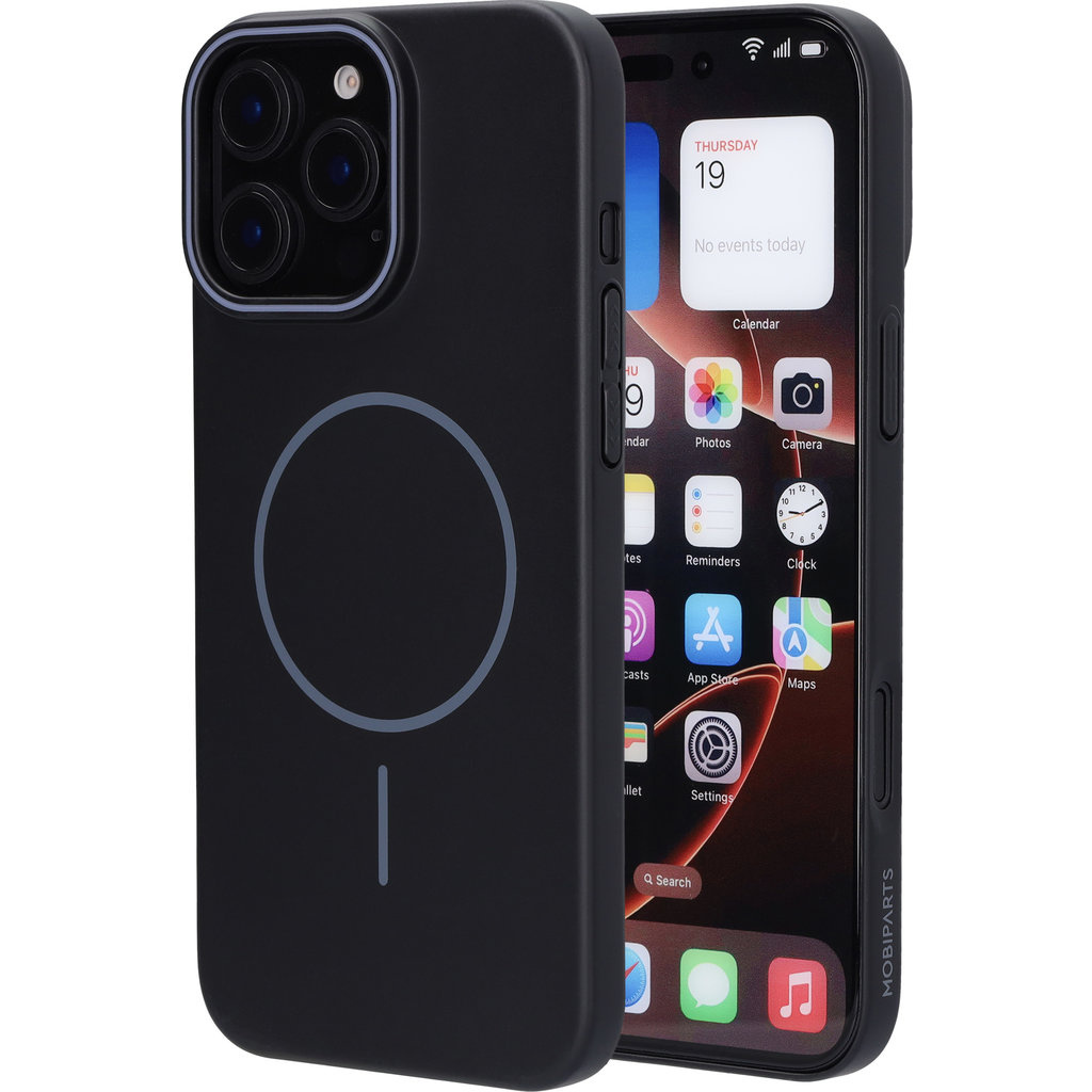 Mobiparts Mobiparts Slim Line Case voor iPhone 16 Pro Max - MagSafe - Onyx Black