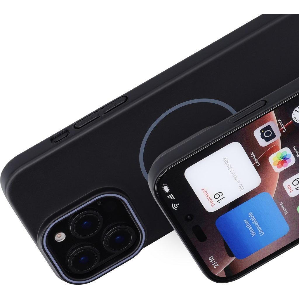 Mobiparts Mobiparts Slim Line Case voor iPhone 16 Pro Max - MagSafe - Onyx Black