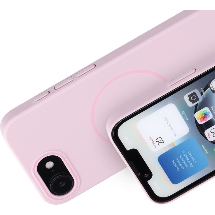 Mobiparts Mobiparts Slim Line MagSafe Case voor iPhone 17e/16e - Blush Pink